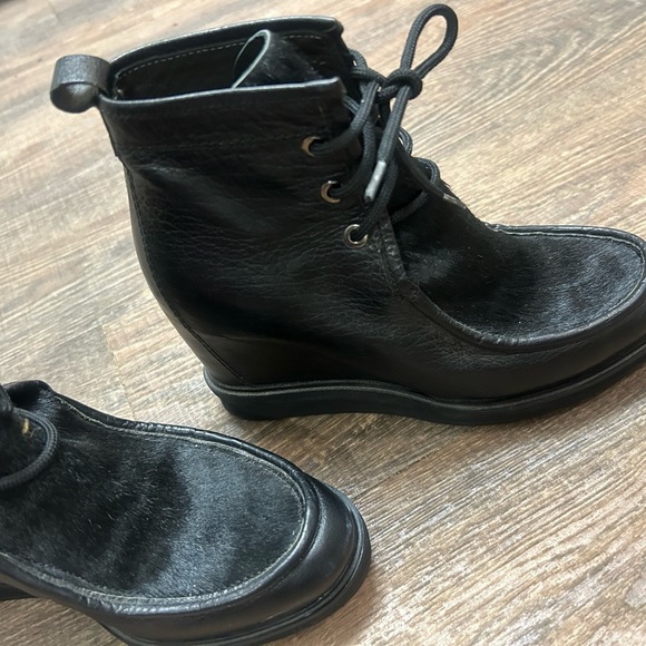 Napoleoni size 7 cowhide/leather platform boots in excellent near new condition - Picture 3 of 11